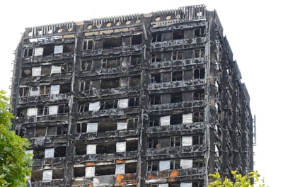 The Grenfell Tower after the fire.