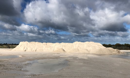 gypsum pile